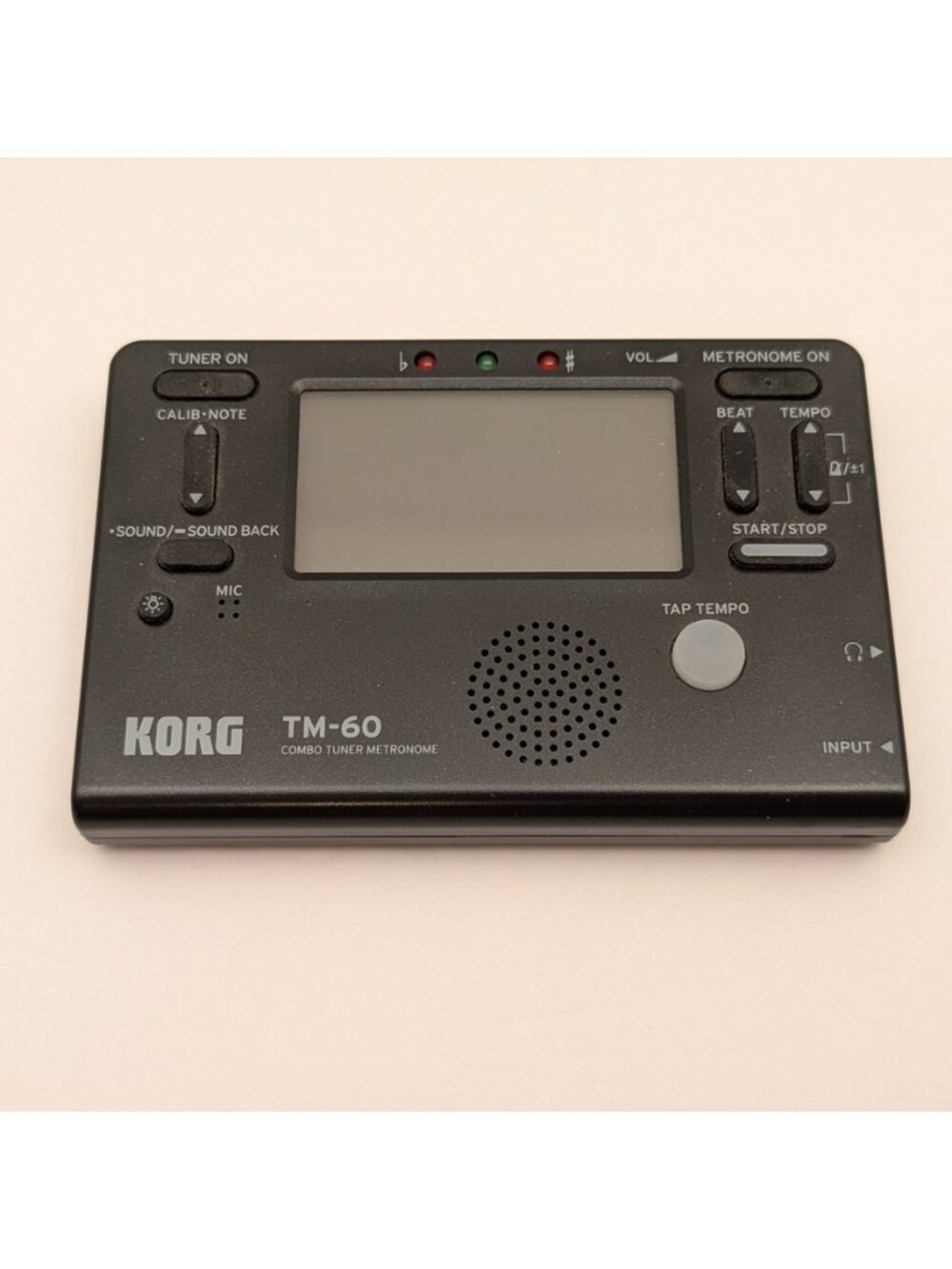 KORG Combo Tuner / Metronome | Black | TM-60 BK | USED | TESTED